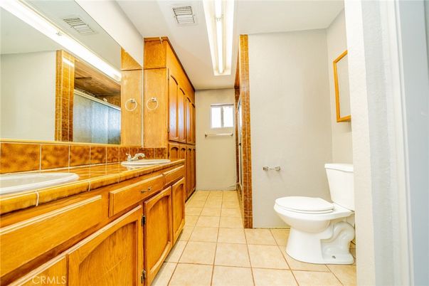 Bathroom, Dual Sink Vanities, Interior, Tile Countertops