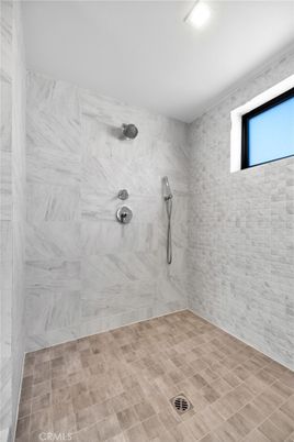 Bathroom, Interior, Marble Walls, Recessed Lighting