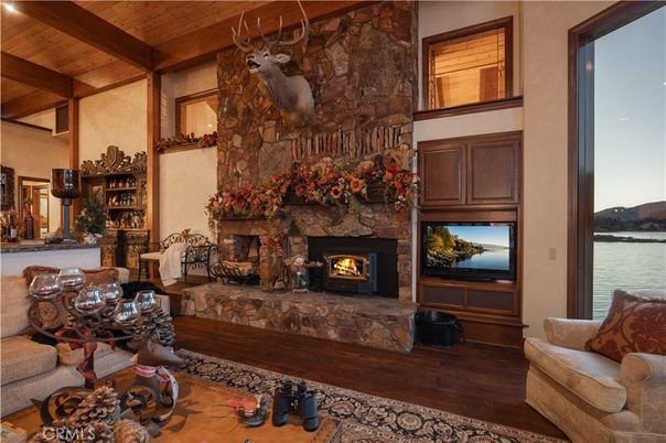 Fireplace, Interior, Stone Walls, Wooden Beams, Wooden Ceilings, Wood Texture Flooring