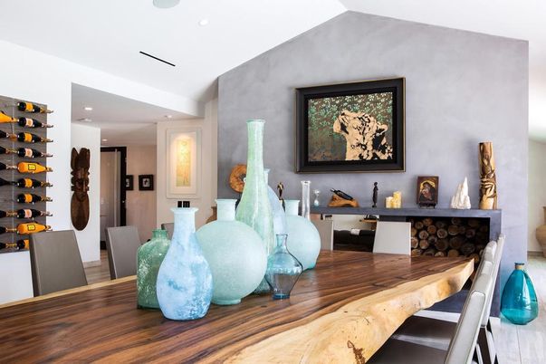 Dining room, Interior, Recessed Lighting, Wine Storage