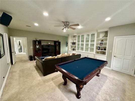 Billiard Table, Game Room, Interior, Living room, Recessed Lighting