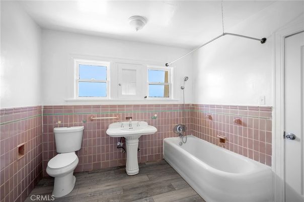 Bathroom, Interior, Wood Texture Flooring