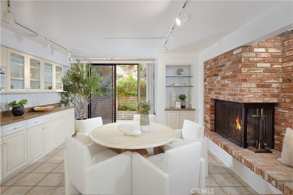 Dining room, Fireplace, Interior, Stone Walls
