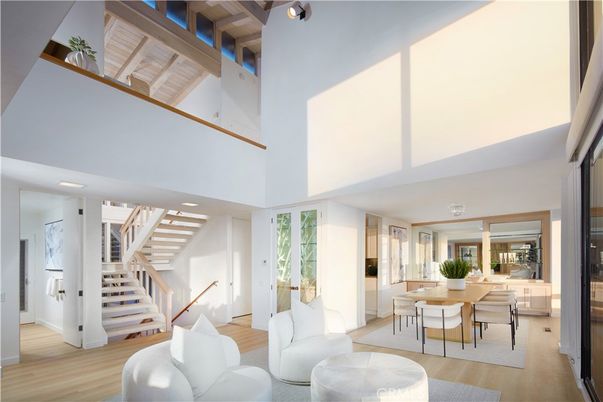 Dining room, Interior, Recessed Lighting, Wooden Beams, Wooden Ceilings, Wood Texture Flooring