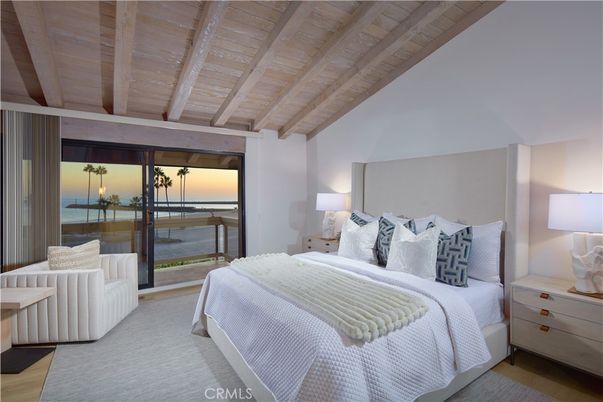 Bedroom, Interior, Water, Wooden Beams, Wooden Ceilings, Wood Texture Flooring