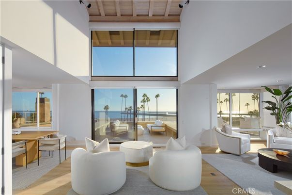 Dining room, Interior, Living room, Recessed Lighting, Water, Wooden Beams, Wooden Ceilings, Wood Texture Flooring