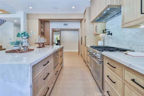 Interior, Kitchen, Recessed Lighting, Stainless Steel Appliances, Tile Countertops