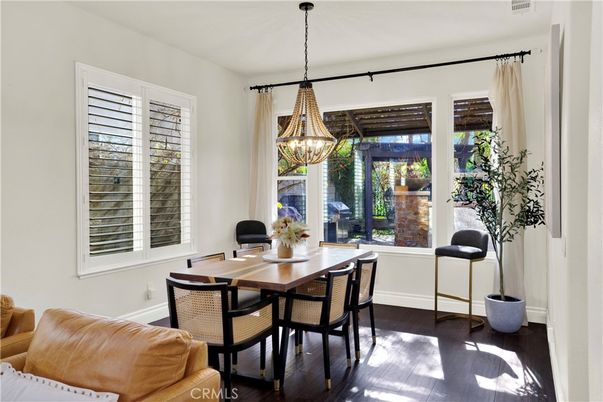 Chandelier, Dining room, Interior, Pendant Lights, Wood Texture Flooring