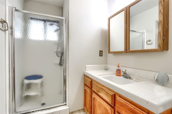 Bathroom, Glass Shower, Interior, Tile Countertops
