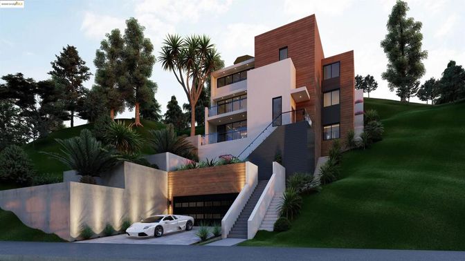 Attached, Exterior, Facade, Modern