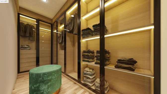 Interior, Recessed Lighting, Walk-in Closets, Wood Texture Flooring
