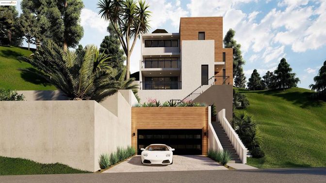 Attached, Exterior, Facade, Modern