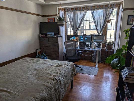Bedroom, Home Office, Interior, Wood Texture Flooring