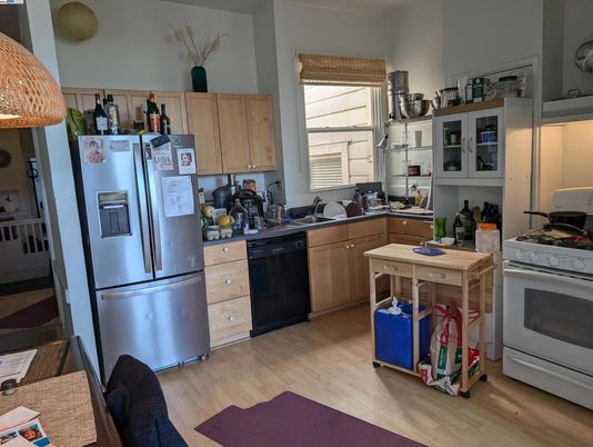Interior, Kitchen, Wood Texture Flooring