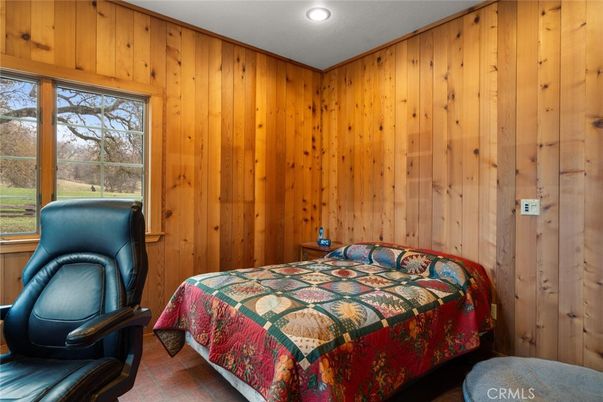 Bedroom, Interior, Recessed Lighting, Wooden Walls