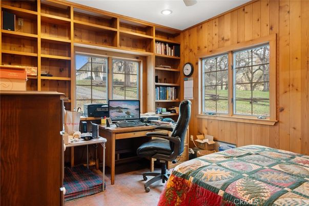 Home Office, Interior, Recessed Lighting, Wooden Walls