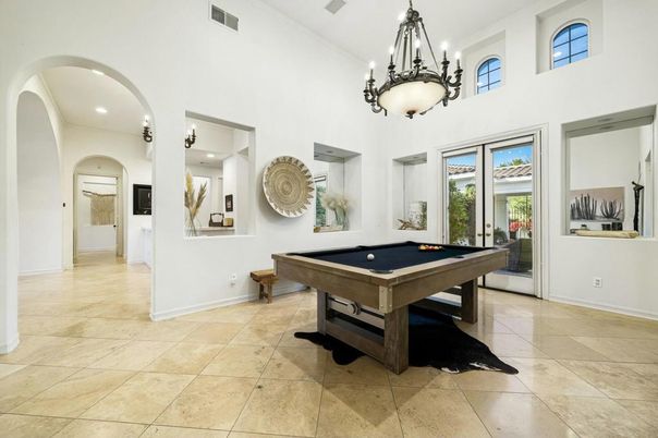 Billiard Table, Game Room, Interior, Pendant Lights, Recessed Lighting