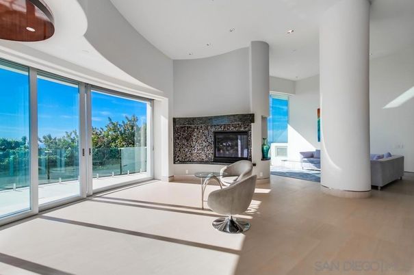 Fireplace, Interior, Recessed Lighting, Wood Texture Flooring
