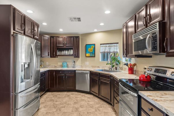 Interior, Kitchen, Recessed Lighting, Stainless Steel Appliances