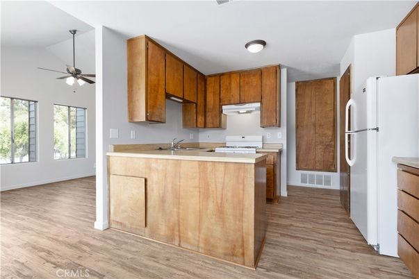 Interior, Kitchen, Wood Texture Flooring