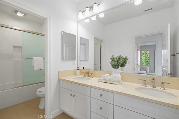 Bathroom, Dual Sink Vanities, Glass Shower, Interior