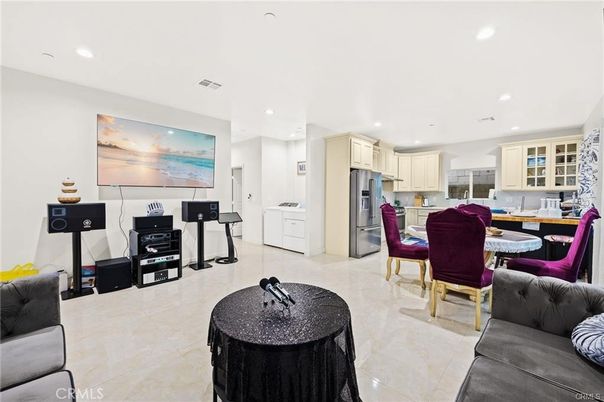 Dining room, Interior, Kitchen, Living room, Recessed Lighting