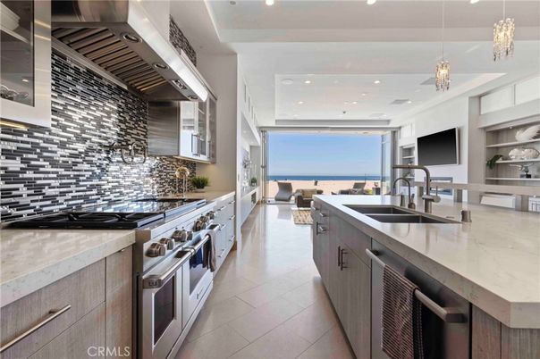 Interior, Kitchen, Pendant Lights, Recessed Lighting, Stainless Steel Appliances, Water