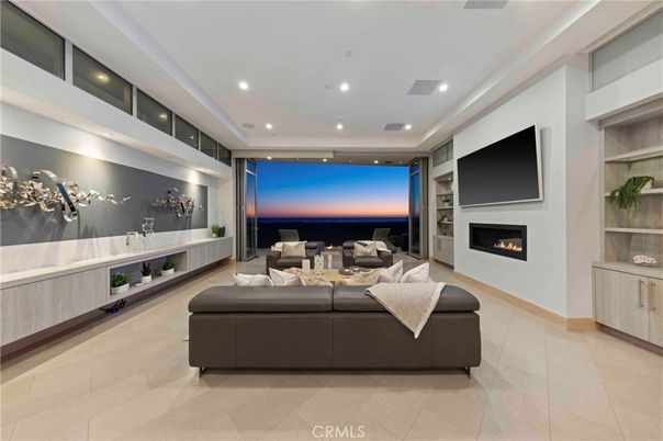 Fireplace, Interior, Living room, Recessed Lighting, Water