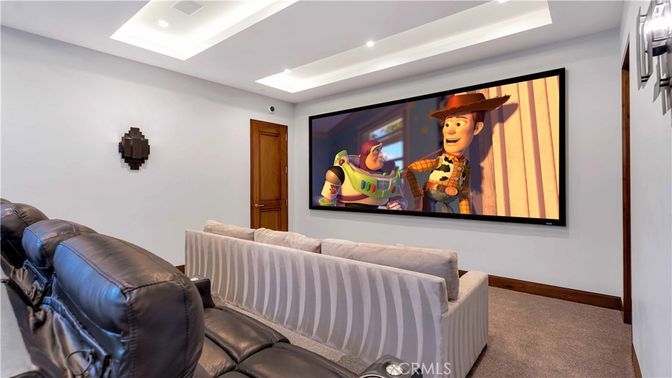 Home Theatre Room, Interior, Projection Screen, Recessed Lighting, Theatre Room