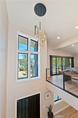 Bedroom, Interior, Pendant Lights, Recessed Lighting, Wood Texture Flooring