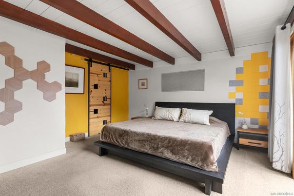 Bedroom, Interior, Wooden Beams