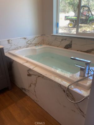 Interior, Marble Walls, Pool, Wood Texture Flooring