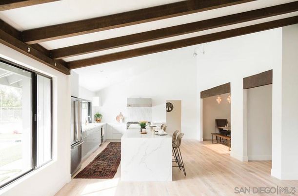 Dining room, Interior, Wooden Beams, Wood Texture Flooring