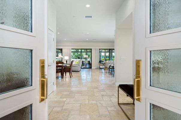 Dining room, Fireplace, Interior, Recessed Lighting