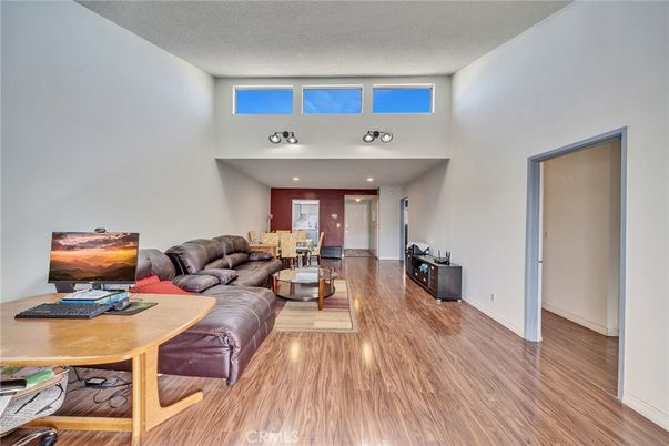 Dining room, Interior, Living room, Recessed Lighting, Wood Texture Flooring