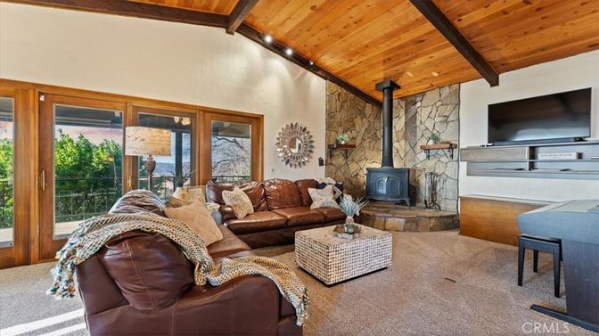 Fireplace, Interior, Living room, Stone Walls, Wooden Beams, Wooden Ceilings