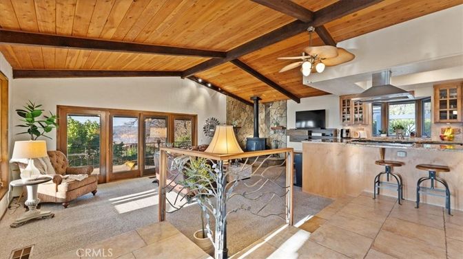Interior, Kitchen, Living room, Wooden Beams, Wooden Ceilings