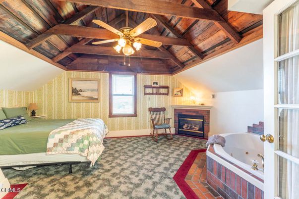 Bedroom, Fireplace, Interior, Wooden Beams, Wooden Ceilings