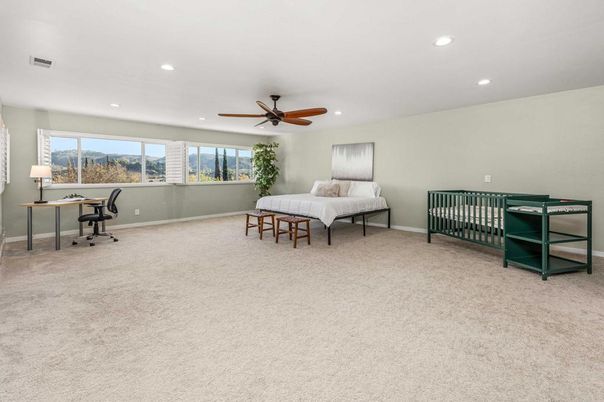 Bedroom, Home Office, Interior, Recessed Lighting