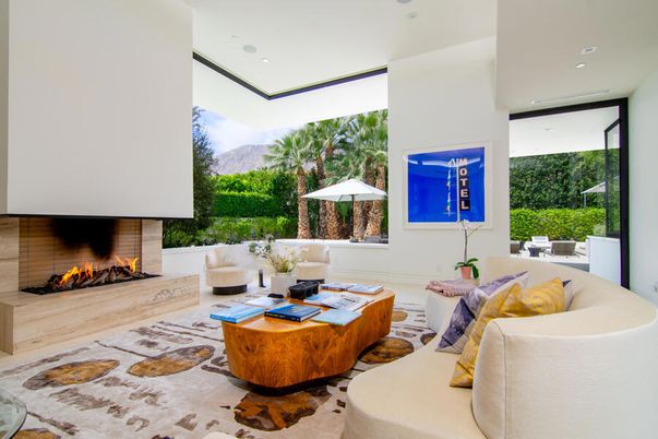 Fireplace, Interior, Living room, Recessed Lighting