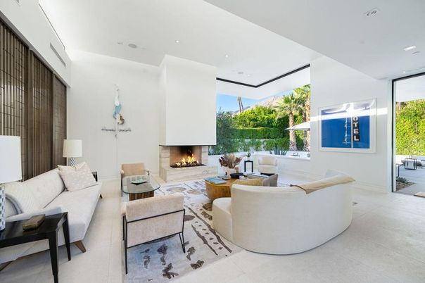Fireplace, Interior, Living room, Recessed Lighting