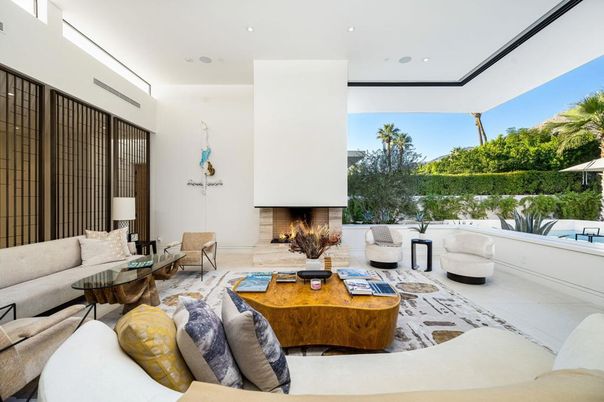 Fireplace, Interior, Living room, Recessed Lighting