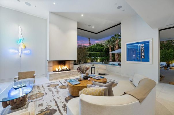 Fireplace, Interior, Living room, Recessed Lighting