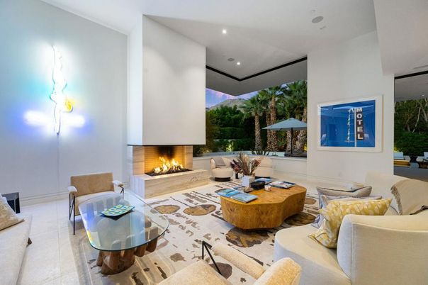 Fireplace, Interior, Living room, Recessed Lighting