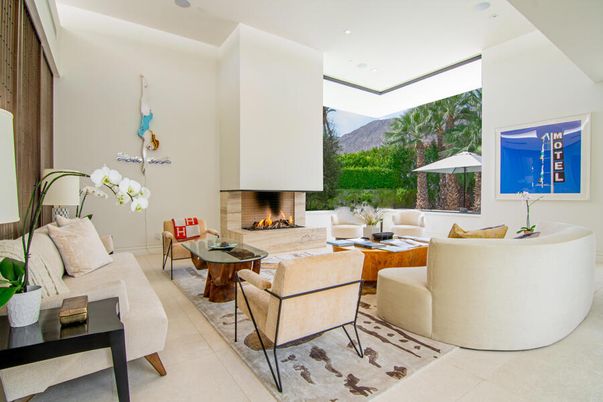 Fireplace, Interior, Living room, Recessed Lighting
