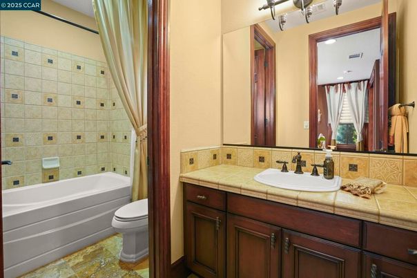 Bathroom, Interior, Recessed Lighting, Tile Countertops
