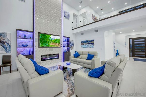 Fireplace, Interior, Living room, Recessed Lighting