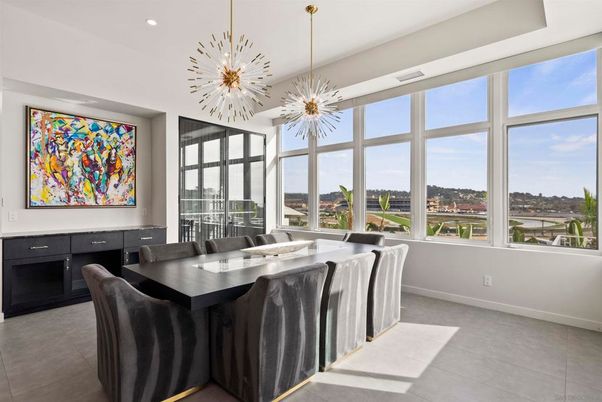 Dining room, Interior, Pendant Lights, Recessed Lighting