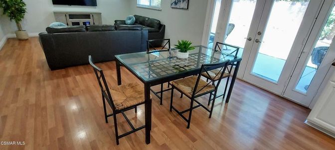Dining room, Fireplace, Interior, Living room, Wood Texture Flooring