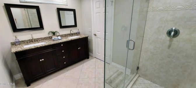 Bathroom, Dual Sink Vanities, Glass Shower, Interior